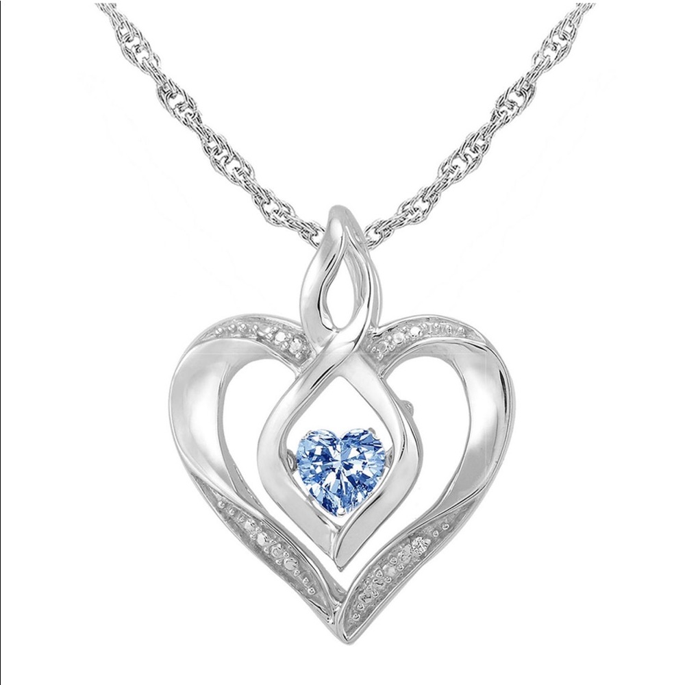 Aquamarine Heart pendant necklace 💙